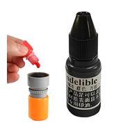 Tinta para tampones - Tinta segura de bajo olor que no destiñe para sellos - para sellos para almohadillas para, autoentintables, de tela de madera, negro, rojo