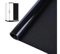 Tinta para ventana oscura - cubierta adhesiva estática | Bloqueo de la luz solar cubierta negra | Lámpara de habitación cerrada, película de control de calor estática opaca para sótano -RV baño cocina