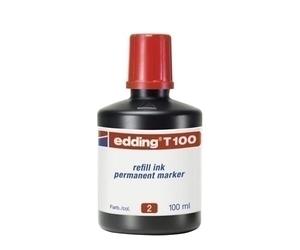 Tinta ROTULADOR EDDING Frasco 100 ml T100 Rojo