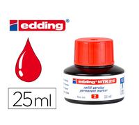 Tinta Rotulador Edding Mtk25 Con Sistema Capilar Color Rojo Frasco De 25 Ml