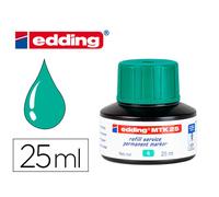 Tinta rotulador edding mtk25 con sistema capilar color verde frasco de 25 ml