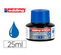 Tinta Rotulador Edding Pizarra Blanca Btk-25 Color Azul Bote 25 Ml