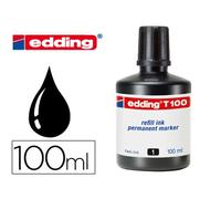 Tinta Rotulador Edding T-100 Negro Bote 100 Ml