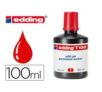 Tinta Rotulador Edding T-100 Rojo Bote 100 Ml