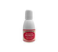 Tinta STAZON PIGMENT para vidrio y plástico color Rojo pasión recarga 15ml. Bote cánula