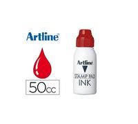 Tinta tampon artline roja -frasco de 50 cc