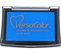 Tinta VERSACOLOR Color Azul Cielo Opaca 95x65mm. Almohadilla. Tinta Textura densa, Resistente. Ideal Manualidades, Scrapbooking en Papel, Madera y cartón.