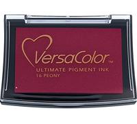 Tinta VERSACOLOR Color peonía Opaca 95x65mm. Almohadilla. Tinta Textura densa, Resistente. Ideal Manualidades, Scrapbooking en Papel, Madera y cartón.