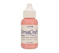 Tinta VERSACRAFT para textil color rosa Coral Pink recarga 30ml. Bote cánula