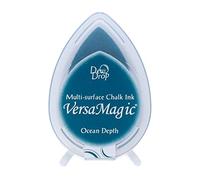 Tinta VERSAMAGIC Color Profundidad oceánica Efecto Tiza 32x50mm. Almohadilla Gota