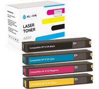 Tinta XL compatible con HP 913A Paquete de 4 (CMYK: HP L0R95AE, F6T77AE, F6T78AE, F6T79AE. Capacidad: 4 x 3.000 páginas)