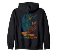 Tinta Y Imaginación Castillo Dragón Fantasía Sudadera con Capucha