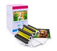 Tinta y papel compatibles Canon Selphy CP1300 KP-108IN KP108 (3 cartuchos de tinta de color y 108 hojas de papel fotogr fico brillante de 4 x 6 p