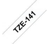 tintasycartuchos.com Brother tze141 Cinta laminada generica de Etiquetas - Texto Negro sobre Fondo Transparente - Ancho 18mm x 8 Metros