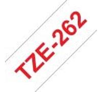 tintasycartuchos.com Brother tze262 Cinta laminada generica de Etiquetas - Texto Rojo sobre Fondo Blanco - Ancho 36mm x 8 Metros