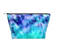 Tinte Anudado Azul Turquesa Acuarela, Bolsa de artículos de tocador Bolsa de Maquillaje Bolsa de cosméticos Bolsa de artículos de tocador de Viaje portátil