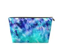 Tinte Anudado Azul Turquesa Acuarela, Bolsa de Maquillaje Bolsa de cosméticos Bolsa de artículos de tocador de Viaje portátil Bolsa de artículos de tocador