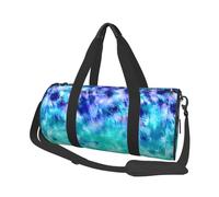 Tinte Anudado Azul Turquesa Acuarela, Bolsa de Viaje de Gran Capacidad, Bolso Redondo, Bolsa de Viaje Deportiva, Bolsa de Mano, Bolsa de Fitness