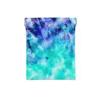 Tinte Anudado Azul Turquesa Acuarela, Squeeze Top Wallet Bolsa de Almacenamiento para Mujer Monedero pequeño Bolsa de Cambio