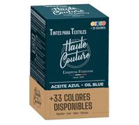 Tinte Azul Aceite Haute Couture - Algodón Lino Seda Viscosa 350g