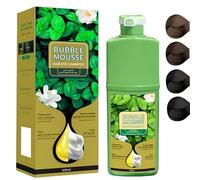 Tinte capilar en espuma vegetal de larga duración, coloración vegetal saludable, mousse de tinte, fácil de usar, cobertura y cuidado capilar, para hombres y mujeres (Café)