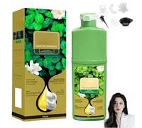 Tinte capilar en espuma vegetal de larga duración, crema colorante con extracto de plantas, tinte capilar saludable, fórmula nutritiva suave, cobertura de acción rápida (#Black)