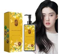 Tinte Capilar Nutritivo A Base De Plantas, Tinte Floral De Larga Duración, Cobertura Uniforme Y Natural De Las Canas, Suaviza Y Aporta Brillo, Apto Para Todo Tipo De Cabello. (Negro natural)