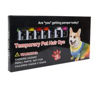 Tinte Capilar Para Perros | Rotulador para Aseo de Cachorros | Kit de Tinte Capilar Canino Resistente para Coloración Creativa y Fiestas Temáticas