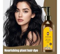 Tinte Capilar Vegetal | Tinte con Extracto Vegetal Sin Daño | Champú Crema Colorante Con Tonos Para Cobertura De Canas Pareja y Familia Para Mujeres