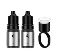 Tinte Cejas Permanente, Pigmentos Micropigmentacion, Natural y Resistente a la Decoloración Cejas Maquillaje, Tinte de Cejas Permanente Contiene Copa De Anillo con Esponja