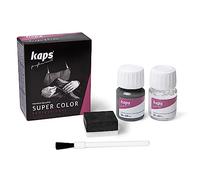 Kaps Tinte con Imprimación para Zapatos y Bolsos Textiles Y de Cuero Natural Y Sintético, Super Color And Preparer, 70 Colores (115 - gris oscuro)