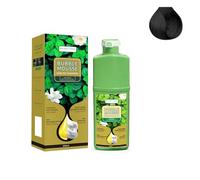 Tinte de cabello de espuma a base de plantas de larga duración, champú para tinte para el cabello de burbujas, tintes de pelos de burbujas de acción rápida, extracto de planta pura (Black)