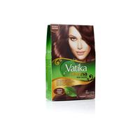 Tinte de henna Dabur Vatika - Tinte de henna y acondicionador sin amon aco para un cabello fuerte y brillante. Cobertura total de canas. 6 sobres