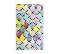 Tinte de película de privacidad para ventanas, película para vidrieras, pegatinas de arcoíris, tinte de ventana de celosía colorida, vinilo estático, no adhesivo, anti UV, 17,7x78,7 pulgadas 45