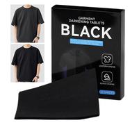 Tinte de tela oscuro, tabletas naturales de lavandería, color de ropa con profundo, restaurador textil de fácil uso, 6.1 x 4.9 x 1 pulgadas, kit de pintura negra para el cuidado del algodón, lana