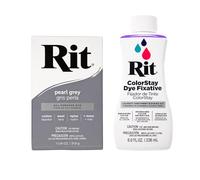 Tinte en polvo concentrado multiusos para ropa, decoración y manualidades, color gris perla con fijador ColorStay