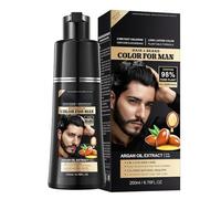 Tinte en Shampoo Negro 4-en-1 para Cabello y Barba, Cobertura Natural de Canas con Coloración Prolongada para Hombres y Mujeres, 200ml