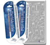 Tinte Ink Recambio de cartucho de tinta para bolígrafo, azul, paquete de 2, tamaño de punta media, presurizado, escribe bajo el agua, sobre papel húmedo, grasa y boca abajo