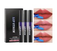 Tinte Labial Pelable | 3 Piezas Maquillaje Gloss Impermeable | Tinte de Labios Pelable | para Escuela Viaje Escenario Salida Nocturna Vacaciones Boda Cita Trabajo