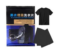 Tinte negro para ropa - Sábanas portátiles de larga duración de 12 x 9 cm | 50 piezas de tinte negro intenso para ropa | Catchers para lavandería, camisetas, jeans, lana de algodón, lavandería