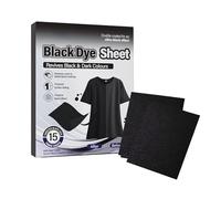 Tinte Negro Ropa, 15 Piezas Tinte Negro Tela, Tintes Negros Intensos Para Lavadoras, Tintes Negros Multiusos Lavadoras Herramientas Lavado, Para Ropa Y Tapicería