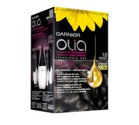 Garnier Olia - Coloración Permanente sin Amoniaco, con Aceites Florales de Origen Natural - Tono 1.0 deep black
