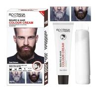 Tinte Para Barba Para Hombres - Champú Para Teñir Barba De 60 Ml Para Hombres, Kit De Tinte Para Bigote De Cobertura Rápida De Puntos | Crema Colorante Para Barbas De Secado Instantáneo Y Larga Duraci