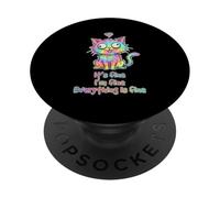 Tinte para Corbata It's Fine, I'm Fine Everything is Fine Cat Owner PopSockets PopGrip Adhesivo