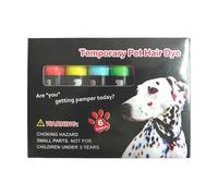 Tinte para de perro | Coloración temporal para animal - Marcadores brillantes sin peligro para gatos, caballos y animales de cría - Estilización creativa y aseo lúdico