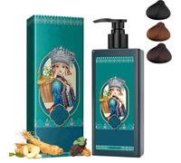 Tinte para el cabello con extracto de plantas para cabello gris, tinte de color vegetal natural para el cabello, color suave y duradero, champú de tinte nutritivo para el cabello (3 pcs)