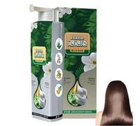 Tinte para el cabello de planta de burbujas, tinte natural de 100 ml a base de cobertura gris para hombres de color para mujeres crema de coloración suave al cuero cabelludo suave ＆ marrón