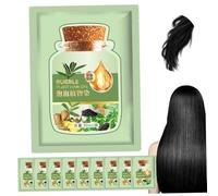 Tinte para el cabello de plantas naturales, 10 Uds., refrescante de larga duración, 30ml, tinte para el cabello con burbujas, planta de burbujas, cuidado suave, coloración rápida, negro Natural, deco