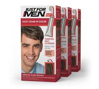 Tinte para el cabello Just For Men Easy Comb-In Color para hombre, f cil de aplicar sin mezclar, con peine aplicador - Marr n medio oscuro A-40 (