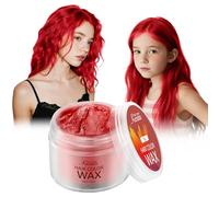 Tinte para el cabello, Magic Master Keratin Temporary Frisur Crema Instant Color Tono para Hombres y Mujeres Fiestas, Festival, Cosplay(Rojo)